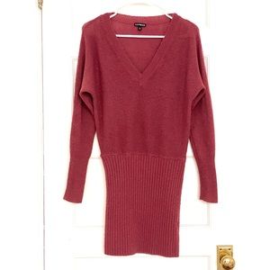 Express sweater dress, XXS, dusty pink